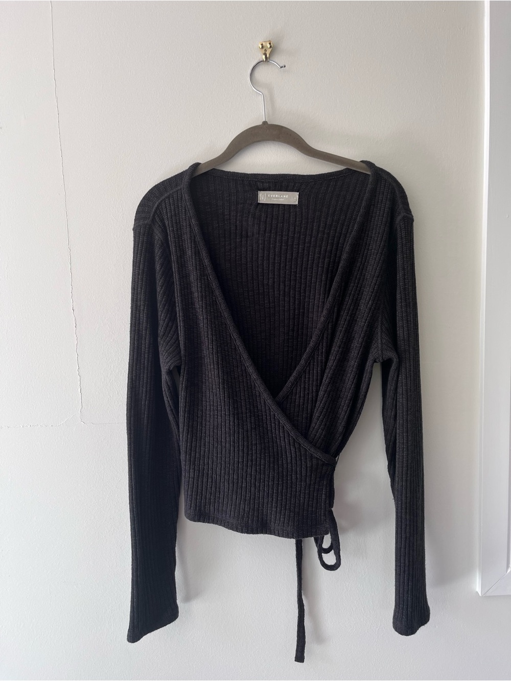 Everlane | Cozy Rib Knit Wrap Sweater | Large